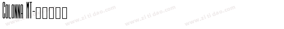 Colonna MT字体转换